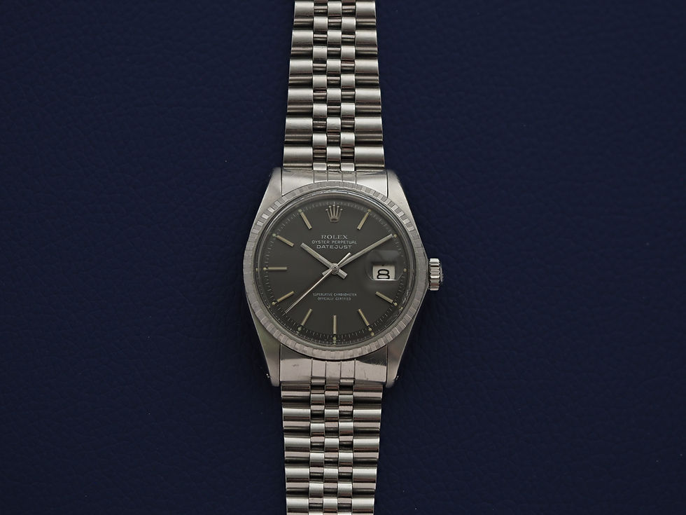 Thumbnail: Rolex Datejust 1603 Matte Paint Gray Dial 1970