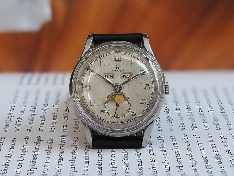 Miniature : Omega Cosmic 2471/1 35mm Triple Date Moonphase Original 1944