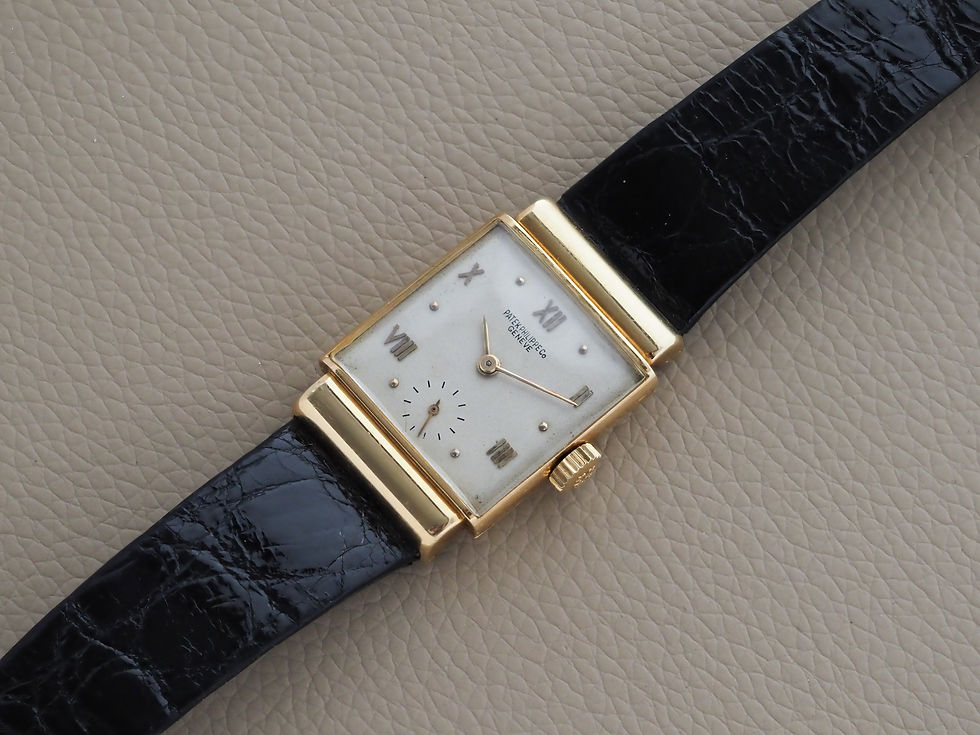Thumbnail: Patek Philippe 1438 18k Yellow Gold Hooded Lugs 22.5mm x 35mm