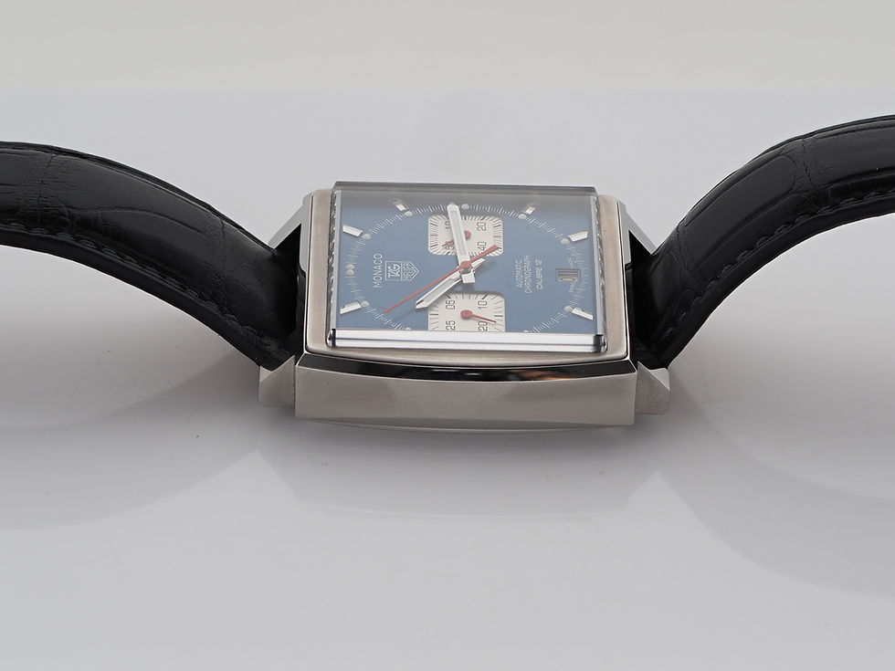 Thumbnail: TAG Heuer Monaco CAW2111-1 Calibre 12 Chronograph Blue Dial