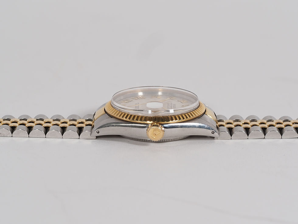 Thumbnail: Rolex Datejust Steel & 18K Gold 36mm Ivory Pyramid Dial 1987