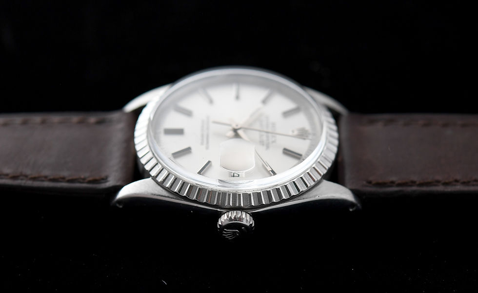 Thumbnail: Rolex Datejust 1603 1971 Silver Dial Engine Turned Bezel