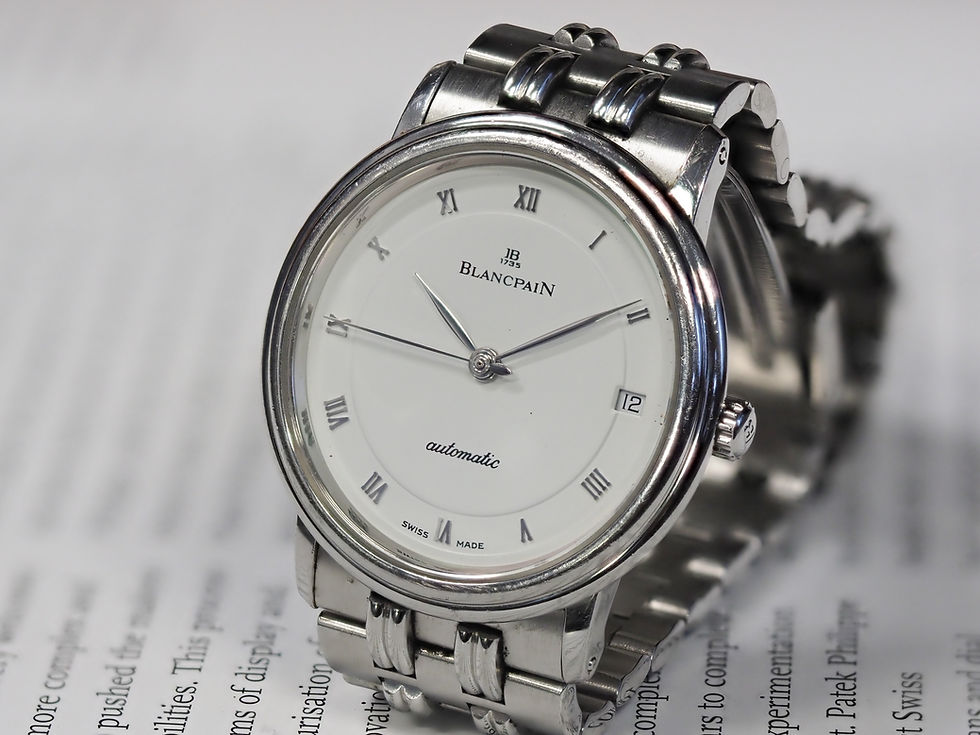 Miniature : Blancpain Villeret Ultraplate 0095-1127-10 34mm  White Dial 1990's