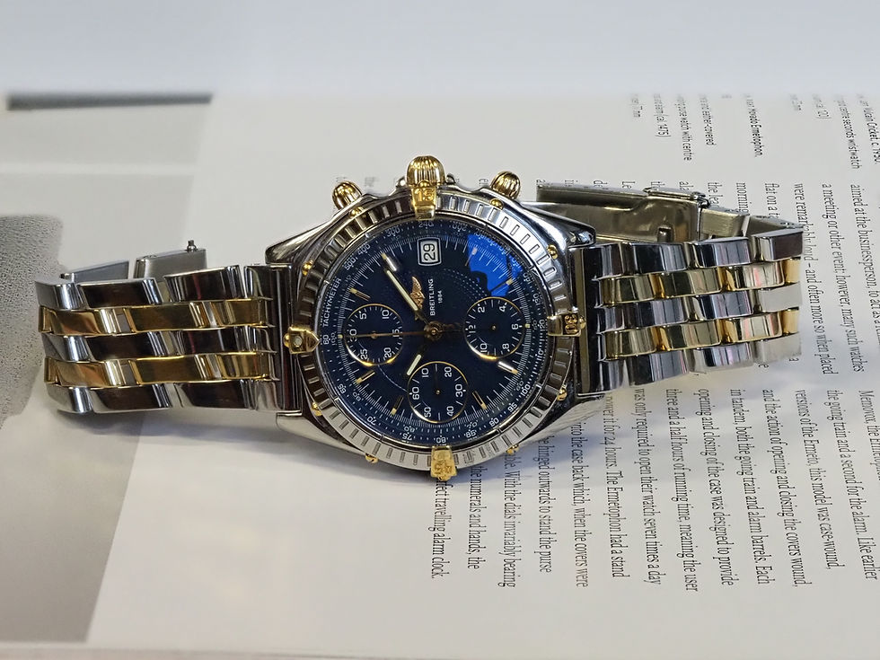 Miniature : Breitling Chronomat B13048 Early Variant Blue Dial 39mm Original Bracelet