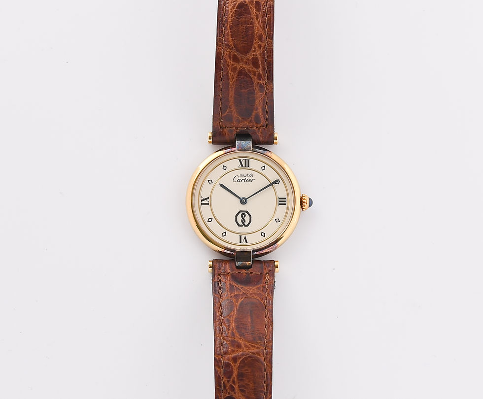 Must De Cartier 590003 Vermeil Quartz Box and Manual