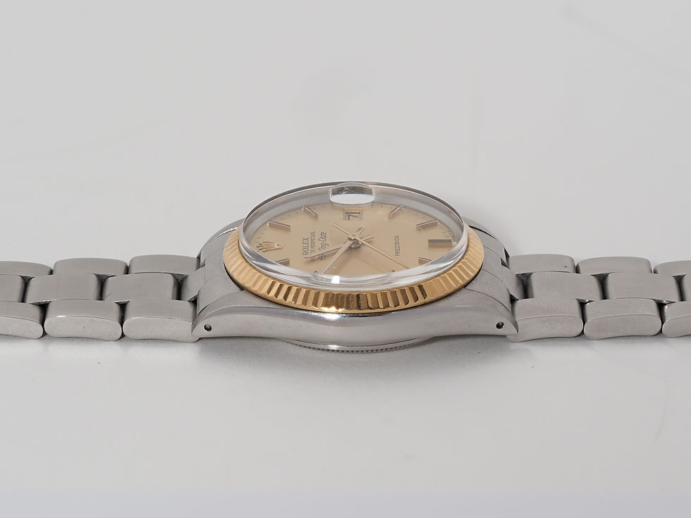Miniature : Rolex Air-King Date 5701 Two Tone Champagne Dial 34.5mm 1987