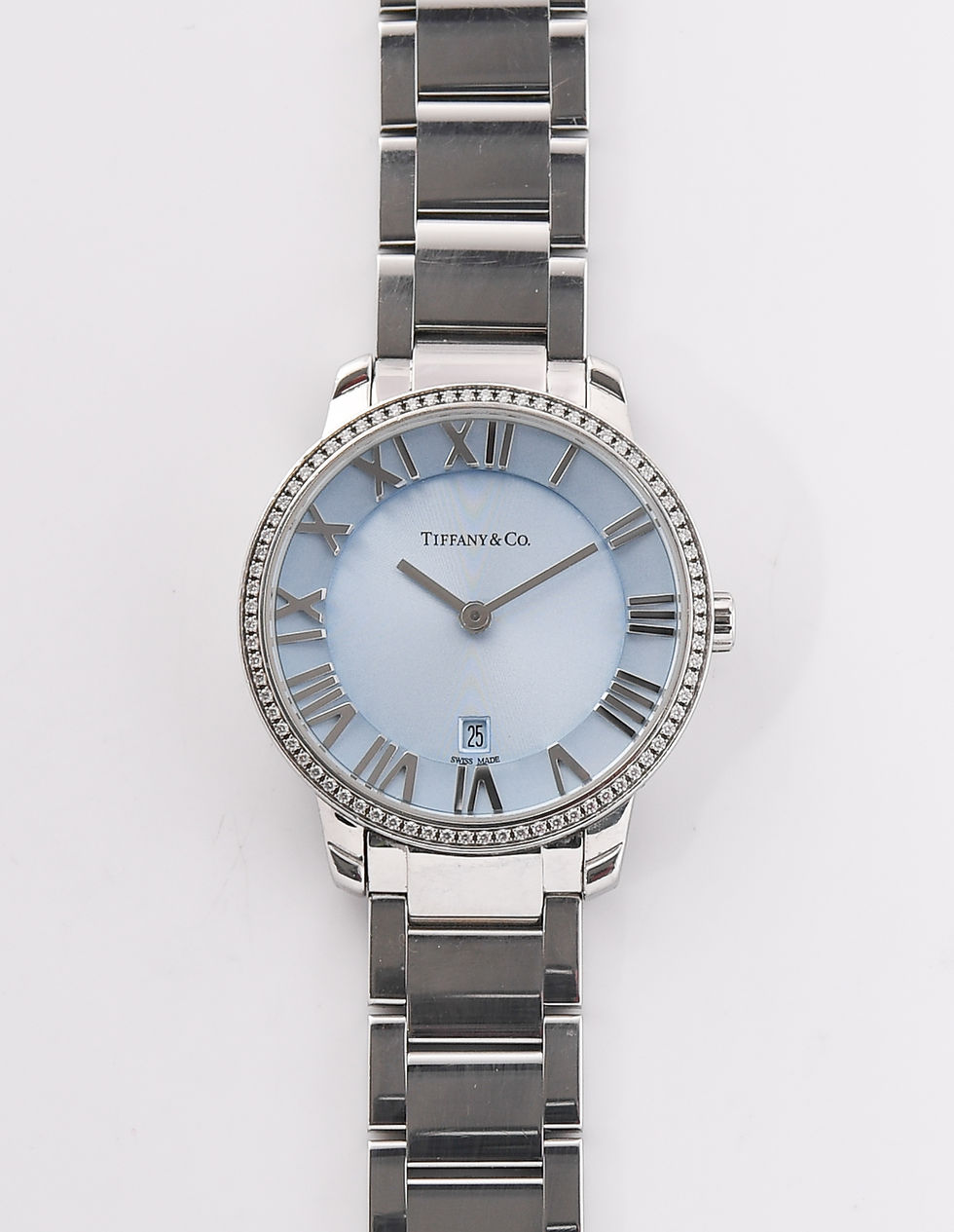 Tiffany & Co Atlas 31mm Blue Factory Diamonds Blue Dial Current Model