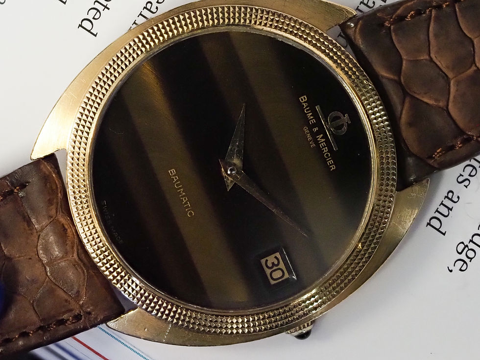 Thumbnail: Baume & Mercier 35114B Tiger Eye 34.5mm in 18k Yellow Gold