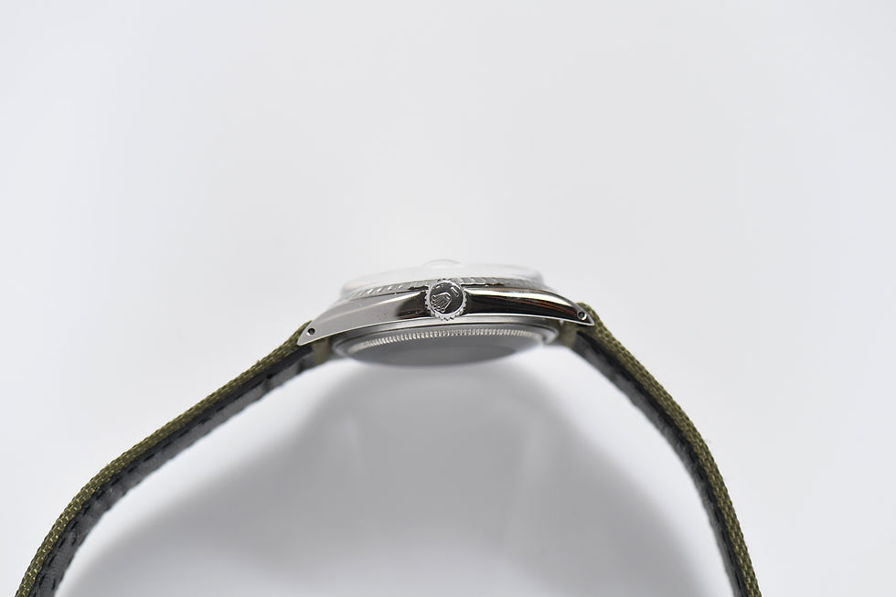 Miniature : Rolex 1603 Pie Pan Dial en acier inoxydable révisé