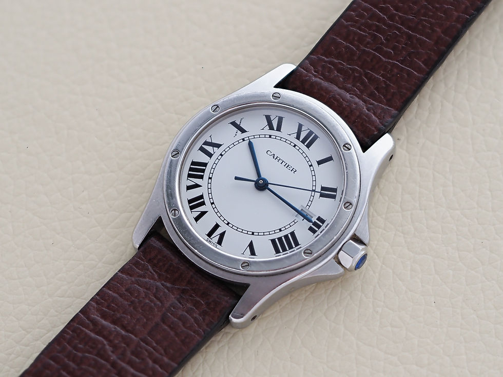 Thumbnail: Cartier Santos Ronde Quartz 1561 29mm White Roman Dial