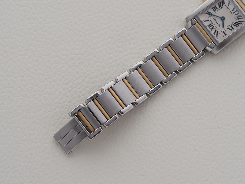 Miniature : Cartier Tank Francaise 2384 SM Gold & Steel 20x25mm