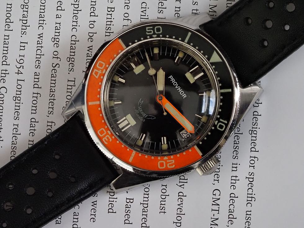 Thumbnail: Squale Provhor 100ATM 1000M 40mm Orange and Black Bezel