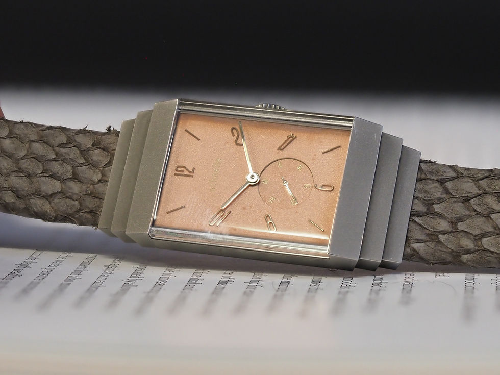 Miniature : Thomas Schnelle Art Deco Rectangular Copper Dial and 9LT Box Papers 2023