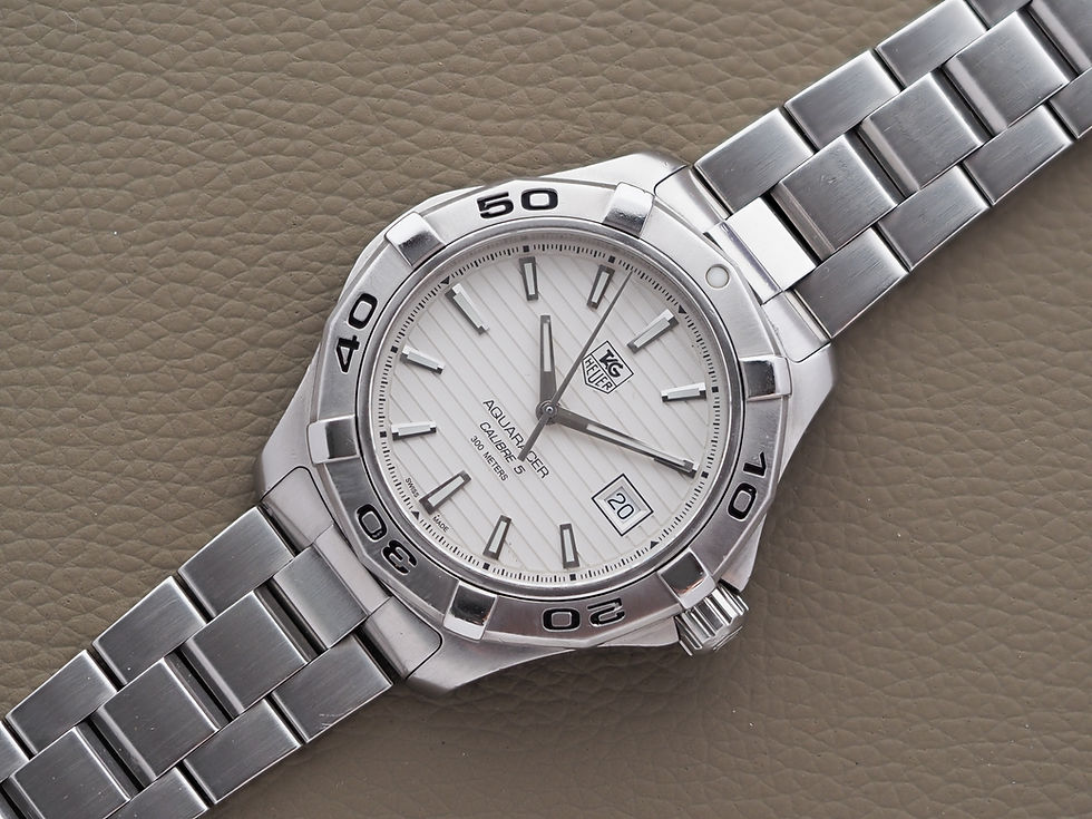 Miniature : TAG Heuer Aquaracer Calibre 5 WAP2011 White Dial 41mm