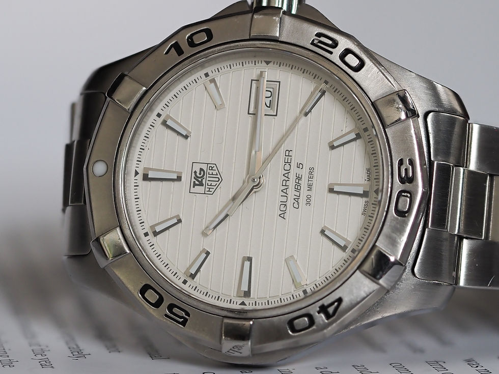 Miniature : TAG Heuer Aquaracer Calibre 5 WAP2011 White Dial 41mm