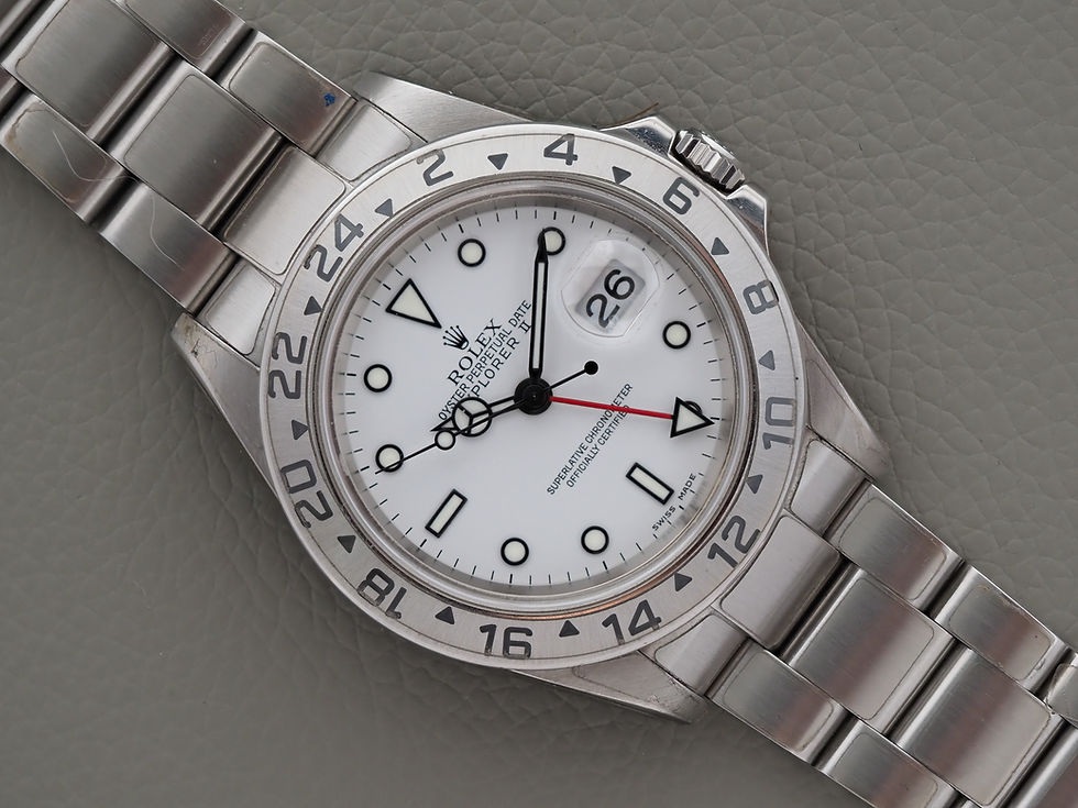 Thumbnail: Rolex Explorer 2 16570 White Dial 78790A Bracelet Box Papers 2005