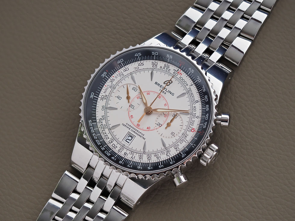 Miniature : Breitling Montbrillant Legende A23340 46mm White Dial Chronograph