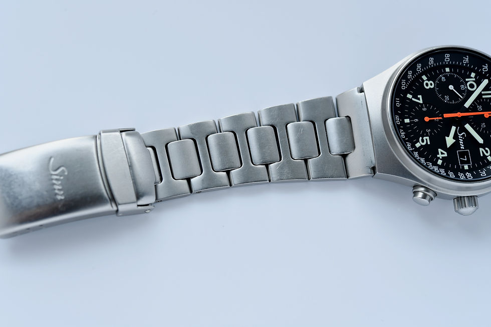 Miniature : Sinn 144 World Time Automatic Aviator Steel GMT Chronographe Ensemble complet