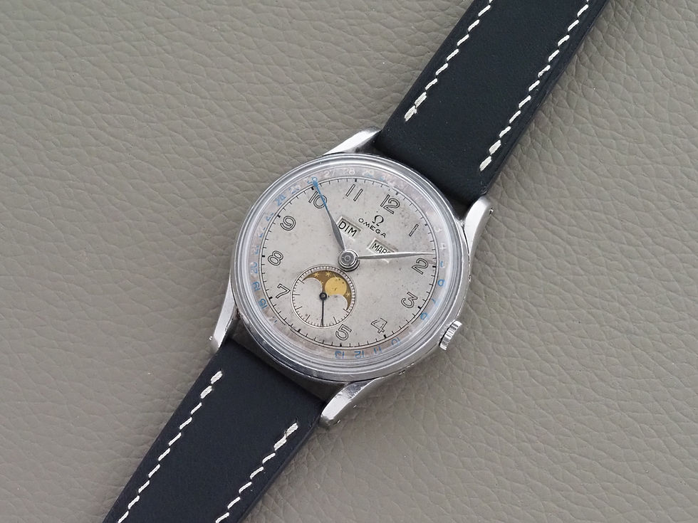 Miniature : Omega Cosmic 2471/1 35mm Triple Date Moonphase Original 1944