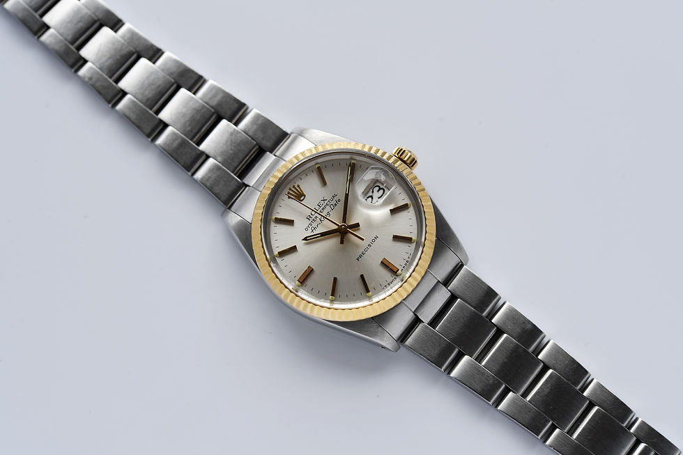 Rolex Air King Date 5701 Two Tone 1988 with Papers