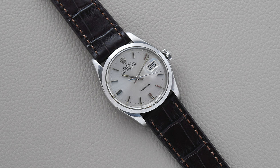 Thumbnail: Rolex Air-King Date Ref 5700 Silver Dial 1974 With Papers