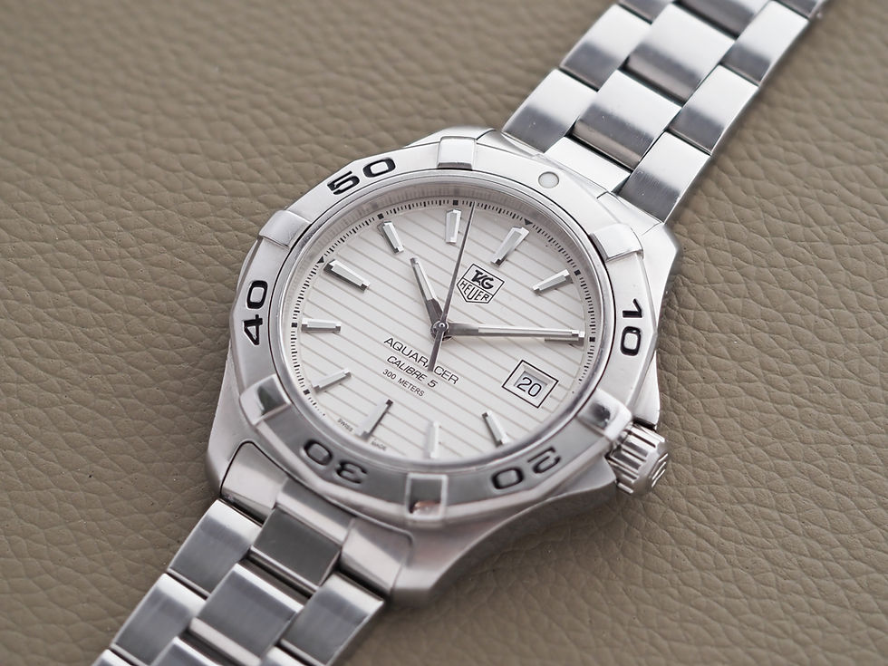 Miniature : TAG Heuer Aquaracer Calibre 5 WAP2011 White Dial 41mm