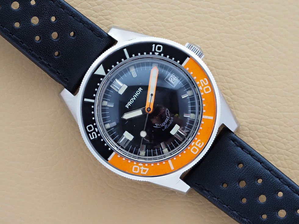 Thumbnail: Squale Provhor 100ATM 1000M 40mm Orange and Black Bezel