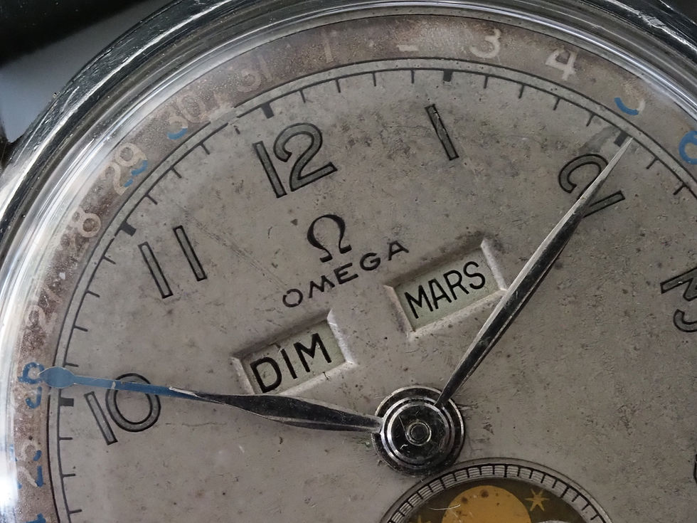 Miniature : Omega Cosmic 2471/1 35mm Triple Date Moonphase Original 1944
