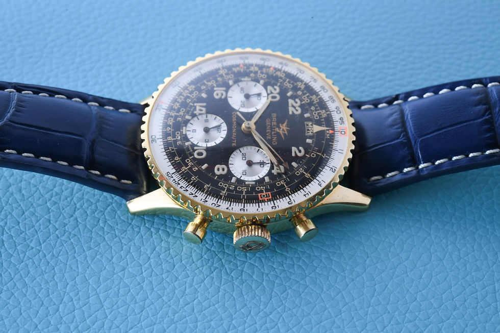 Thumbnail: Breitling Cosmonaute 809 1967 Gold Plated Box Papers