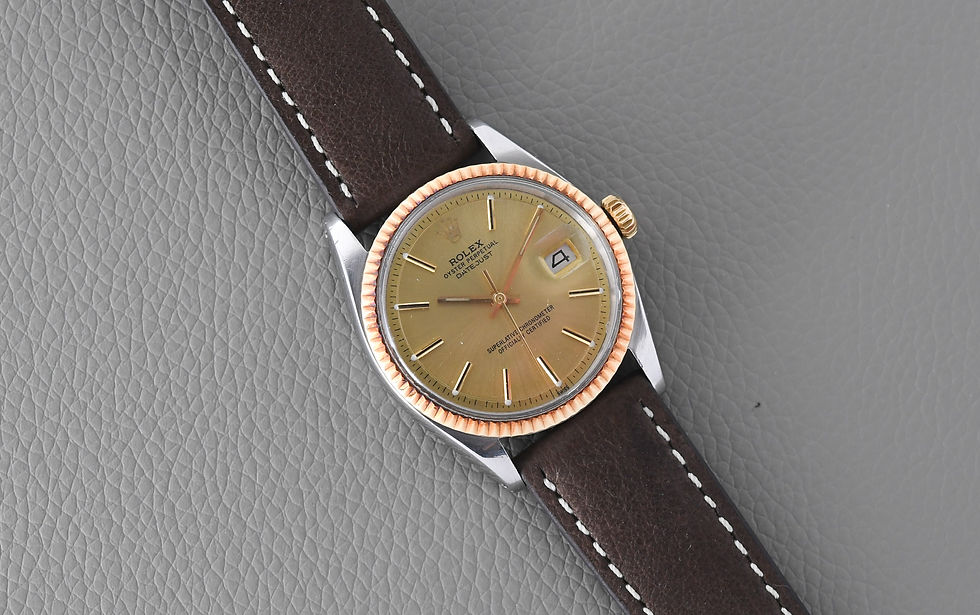 Thumbnail: Rolex Datejust  Pie Pan 1601 Champagne Dial 1966