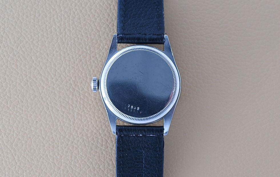 Miniature : Tudor 7909 Chrome Plated Cal 390 Black 3-6-9 Gilt Dial Extra Rare