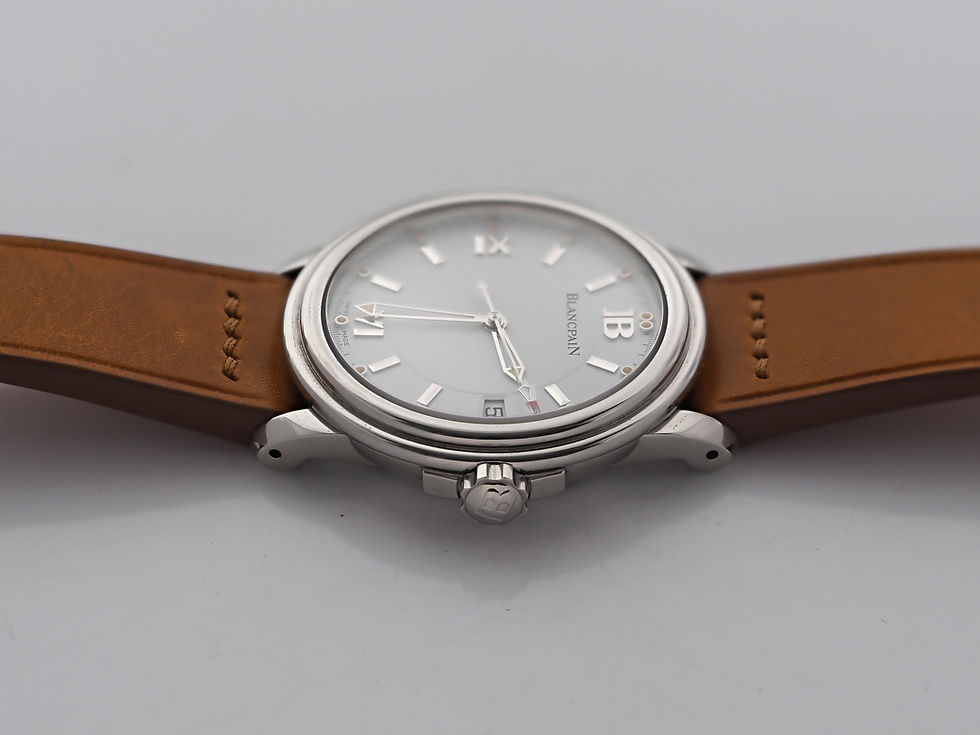 Thumbnail: Blancpain Leman Ultra Slim 2100-1127-53 White Dial