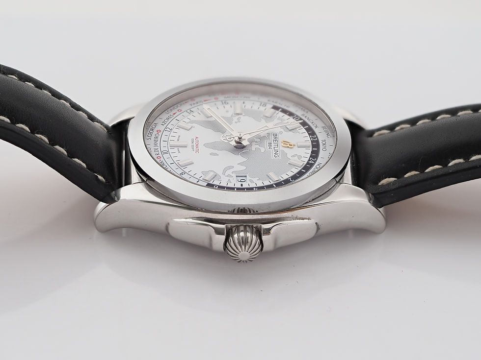Thumbnail: Breitling Galactic Unitime WB3510 White Dial 44mm Tungsten Bezel