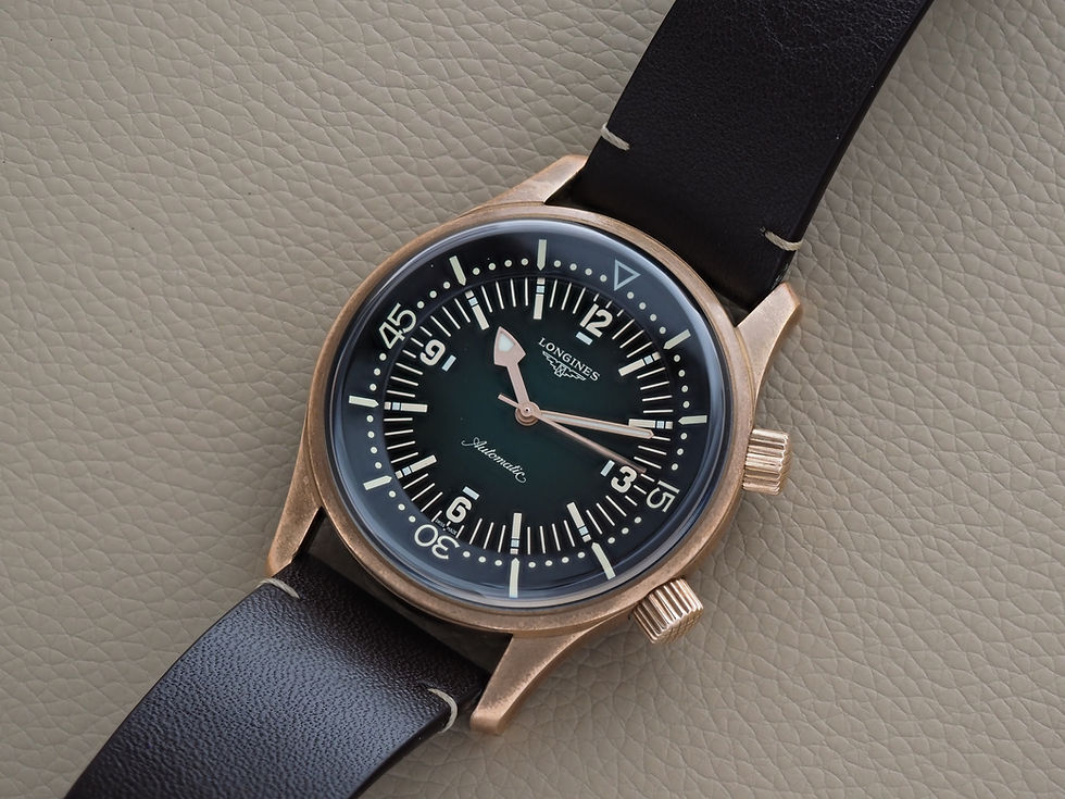 Miniature : Longines Legend Diver 42mm L3.774.1 Bronze Green Dial Box Papers  2021