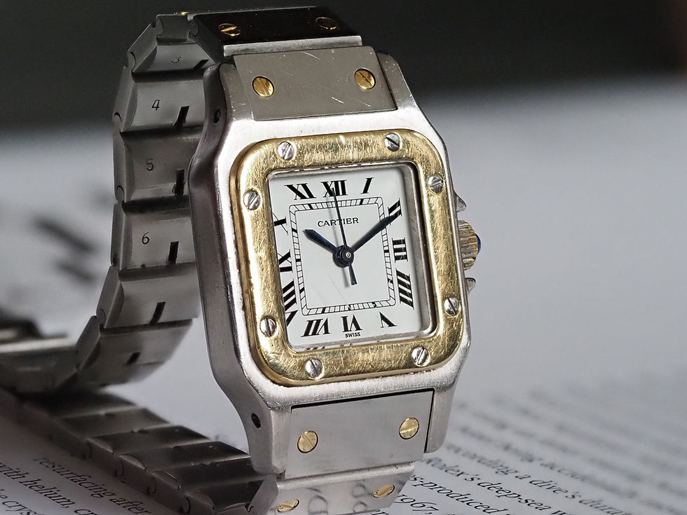 Miniature : Cartier Santos Carree Ladies 0902 Automatic 24mm Two Tone