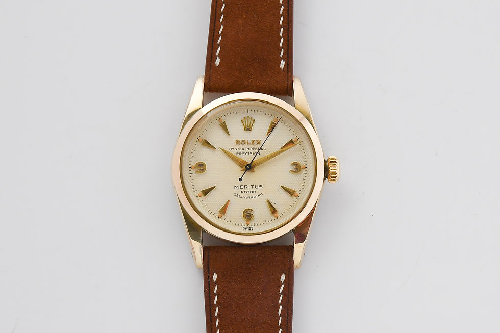 Rolex Meritus Honeycomb 6594 1957 3 6 9 Dial Unpolished