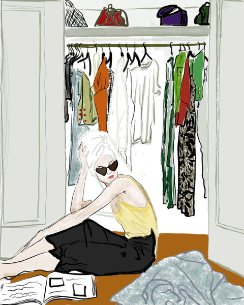 "Nothing to wear"- Illustration by Seraina Winkler