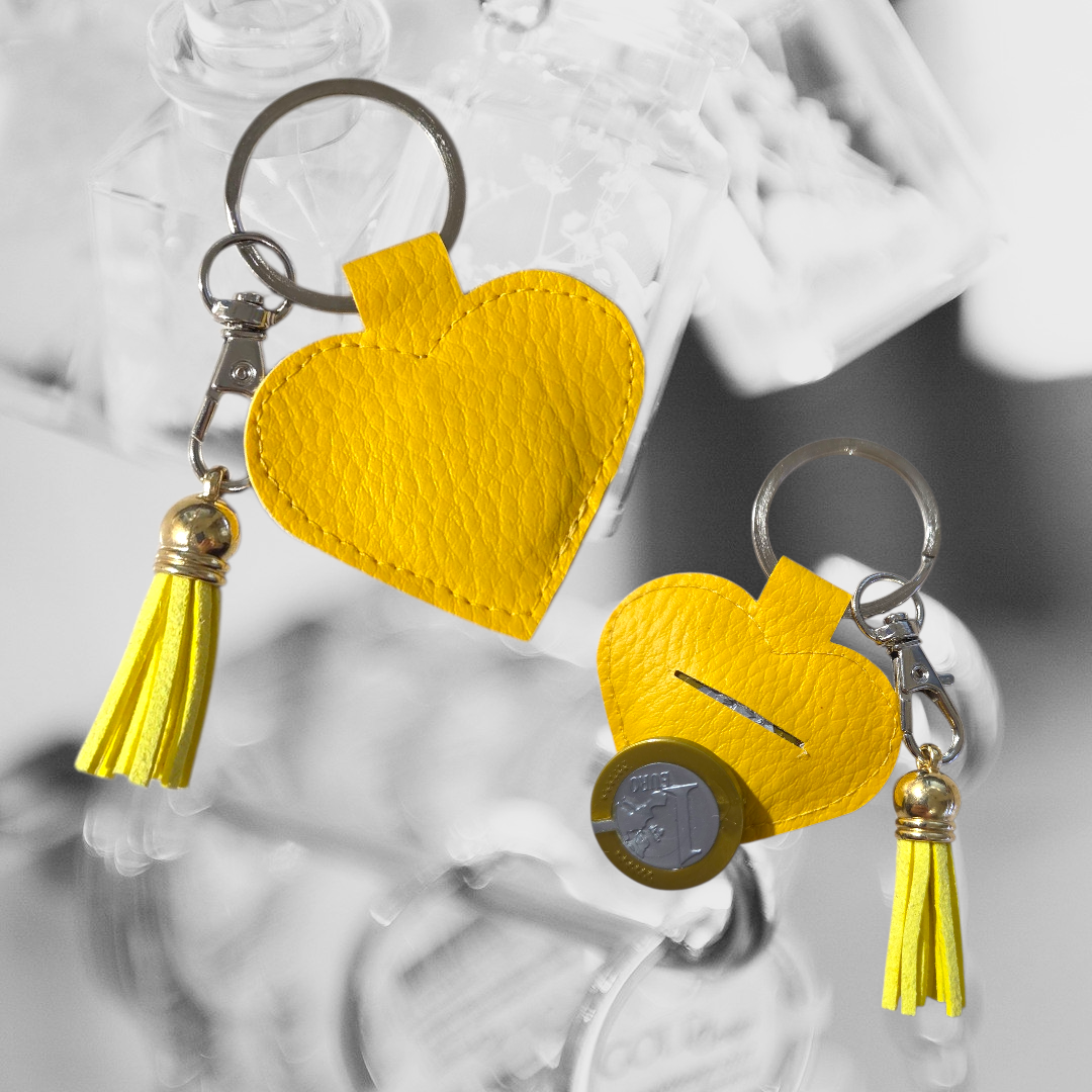 Porte-clés +jeton caddie avec personnalisation