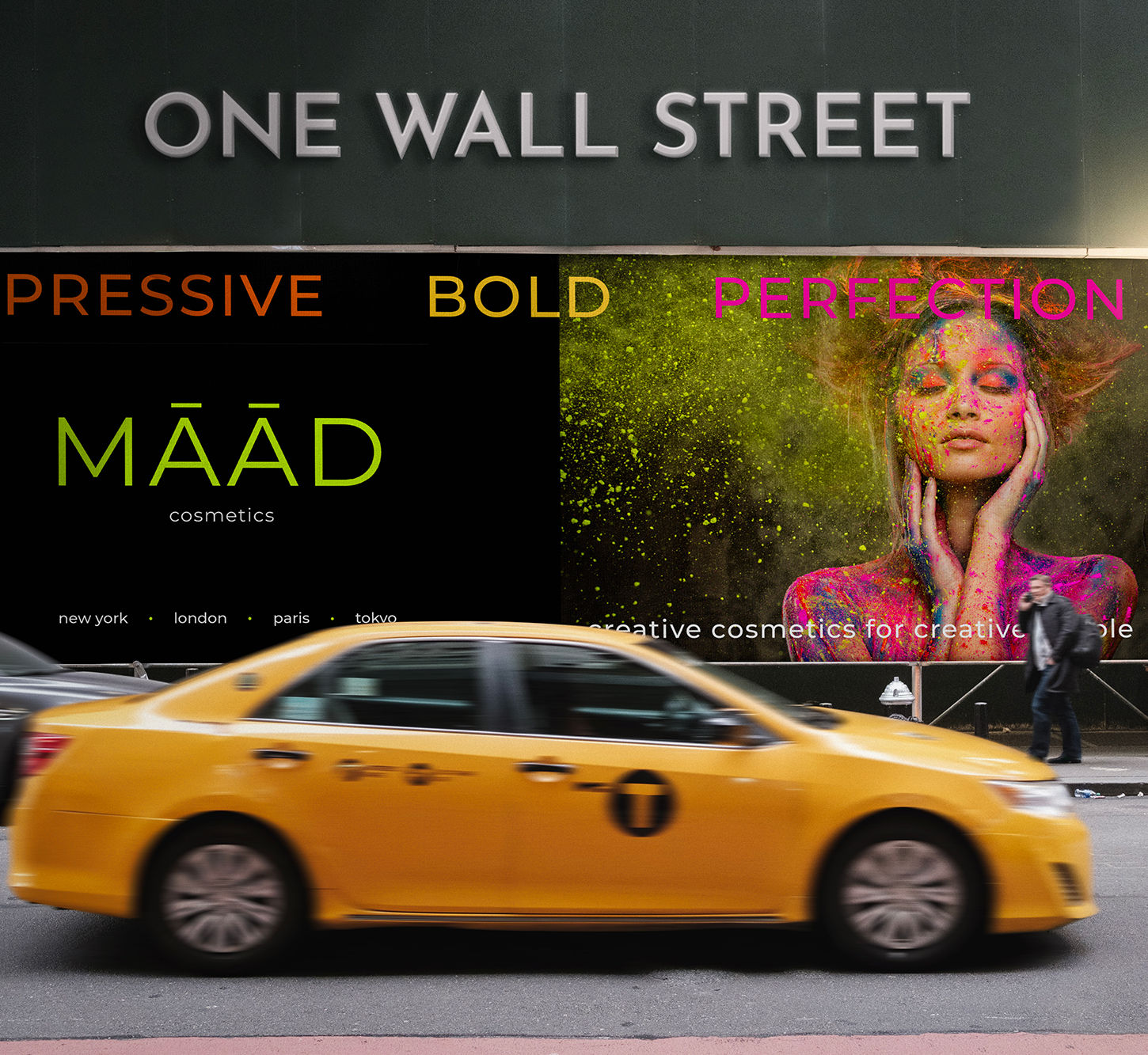 MĀAD Identity Design: City Scene Building Poster design