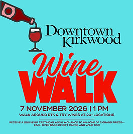 Fall Wine Walk in Downtown Kirkwood November 8, 2025