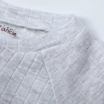 Thumbnail: Baby Ribbed Set - Gray