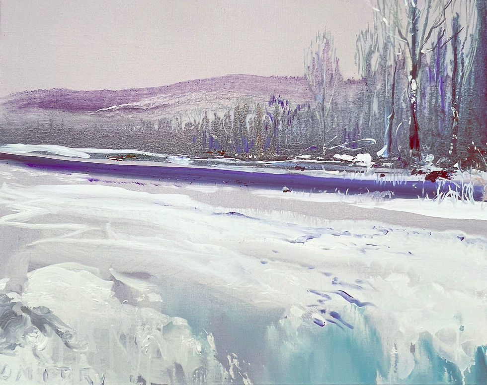 Dmitri Wright Winter Compline. candentis. (glowing) 22x28 0il on linen.2026 