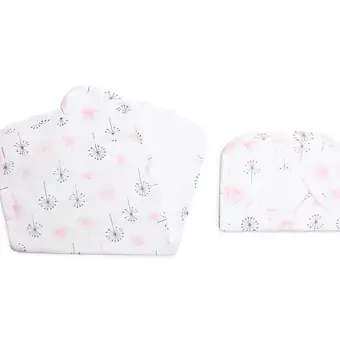 Thumbnail: Bamboo Bib & Burp Cloth Set - PINK