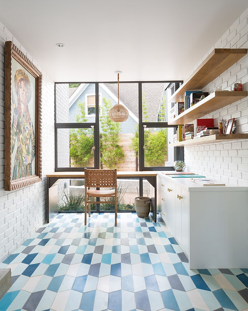 Colorful Office Design with Window Wall by Restructure Studio