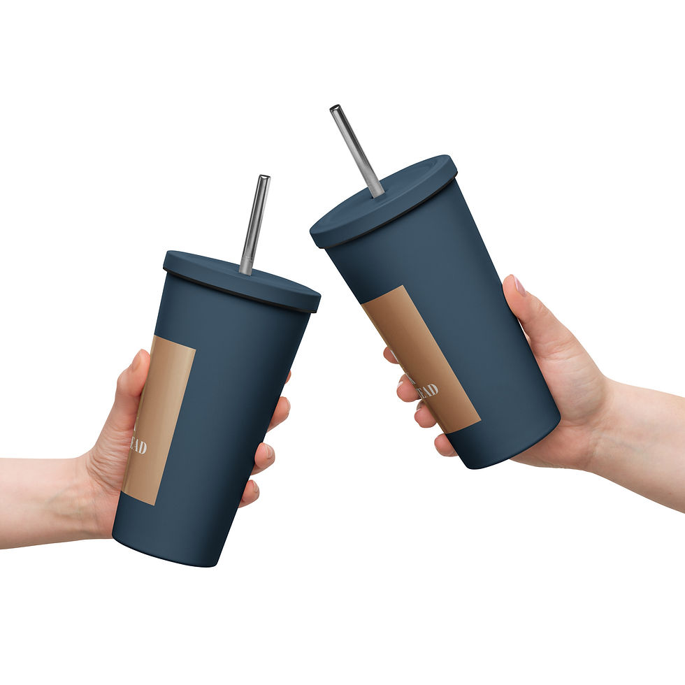 Thumbnail: C & K Homestead Insulated tumbler with a straw
