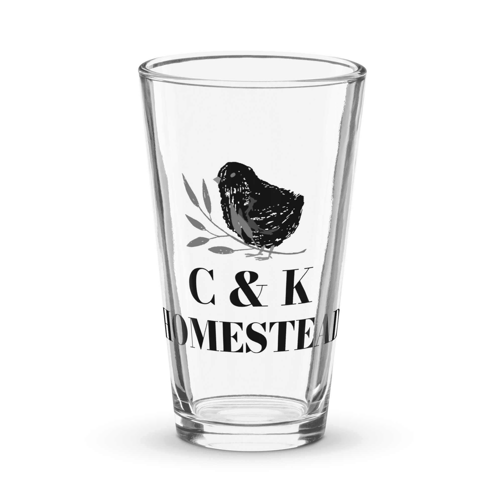 C & K Homestead Shaker pint glass