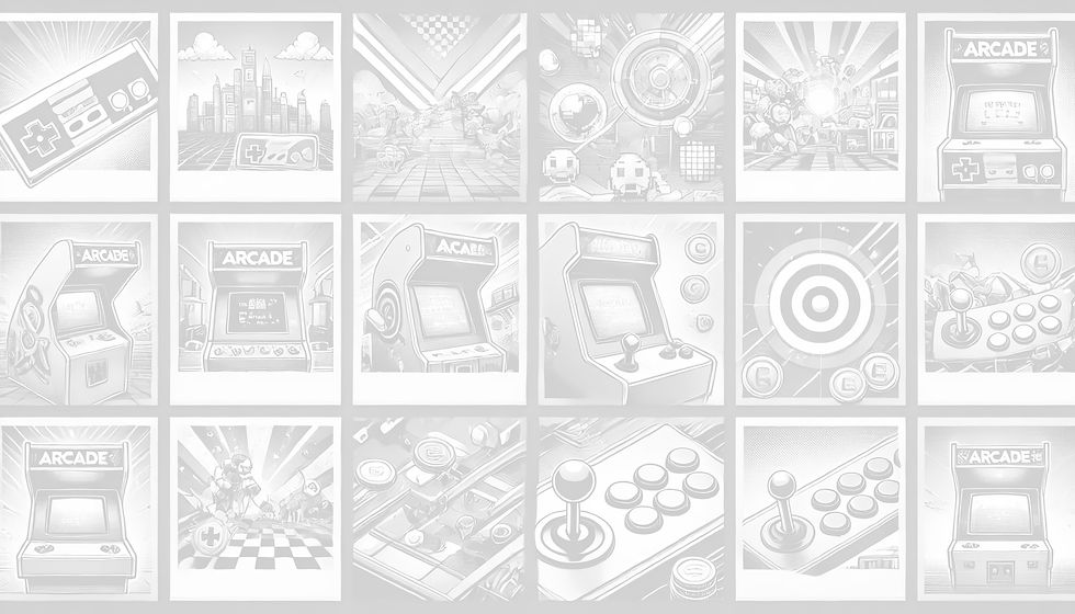 DALL·E 2025-01-28 14.17.40 - A Polaroid collage-style banner featuring retro arcade imager