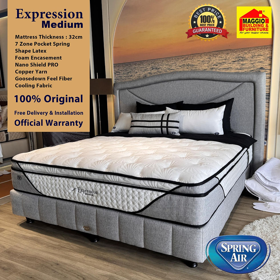 KASUR SPRING AIR - MATRAS SPRINGAIR - EXPRESSION MEDIUM - EUROPEAN COLLECTION -