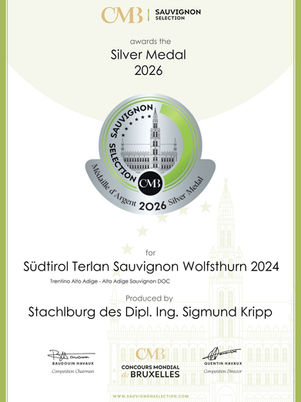 Stachlburg Sauvignon terlaner Silbermedaille