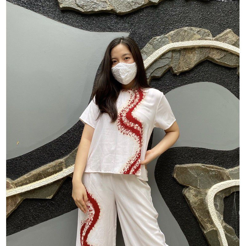 Thumbnail: Pajamas Goser Pendek No Printing Katun Rayon Premium